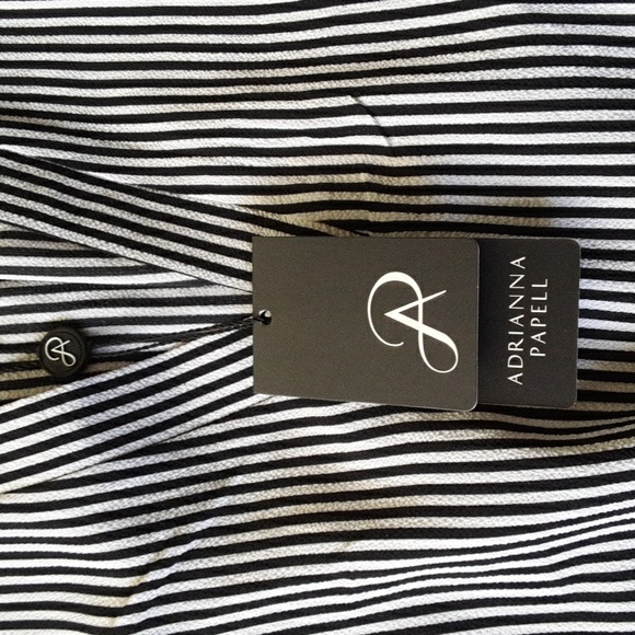 Adriana Papell Striped Blouse - Picture 3 of 5